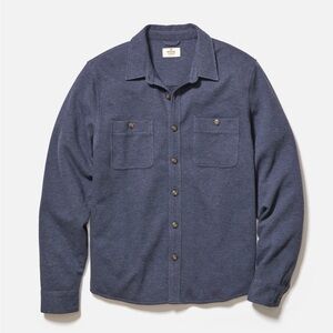 Marine Layer Pacifica Stretch Twill Overshirt - Navy Size Large